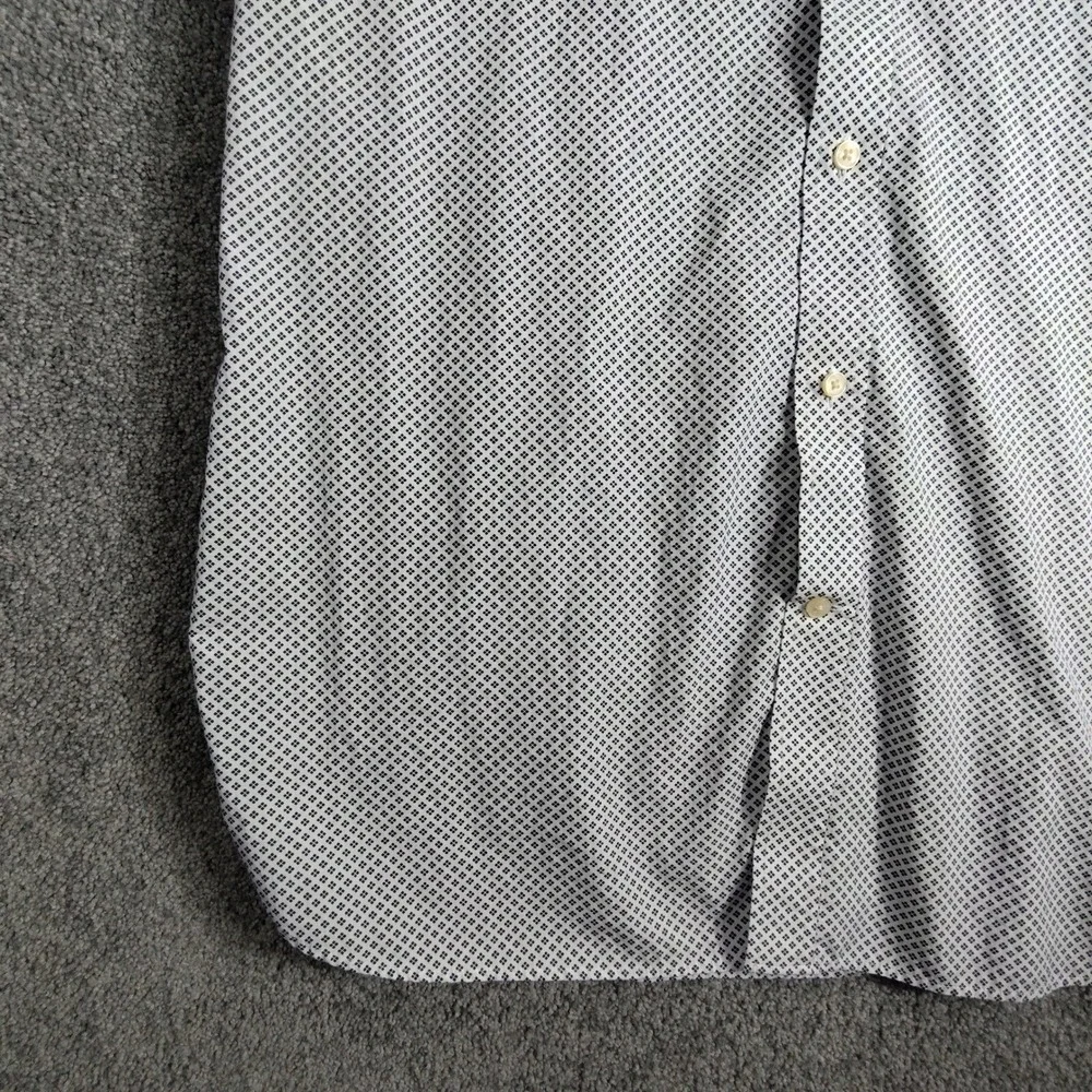 Ted Baker Endurance Dress Shirt Dotted Print Long Sleeve Blue 15.5 32/33